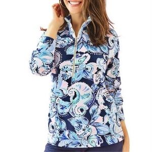 Lilly Pulitzer Skipper Popover High Tide Holy Flockamolie Ladies Large
